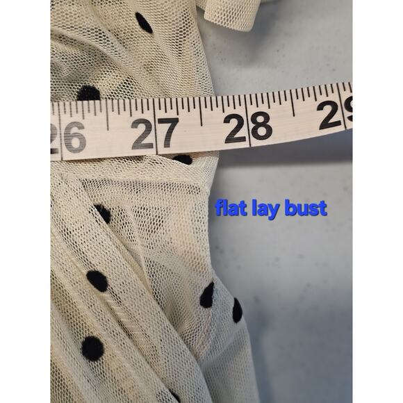 Free People Saya polka dot Sheer Mesh Tulle Baby doll Dress Size M - Picture 7 of 9